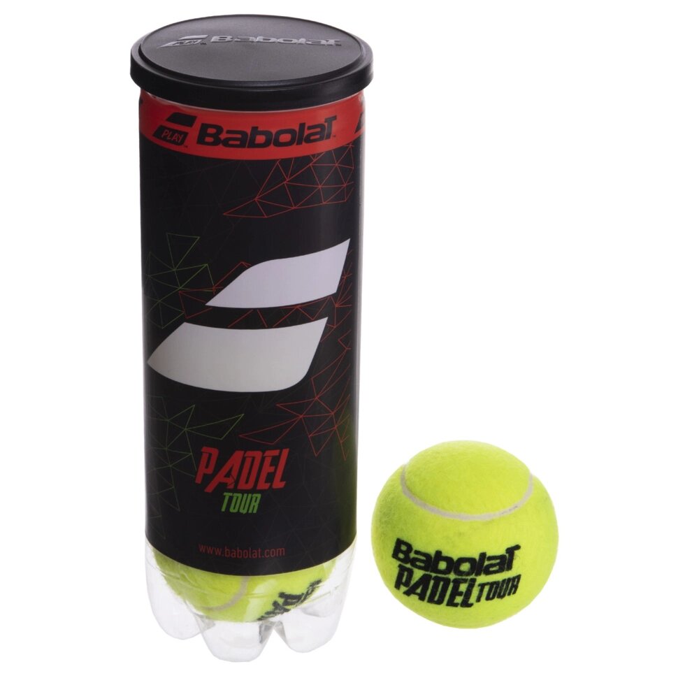 М'яч для великого тенісу BABOLAT PADEL TOUR X3 BB501063-113 3шт салатовий від компанії Спортивний інтернет - магазин "One Sport" - фото 1