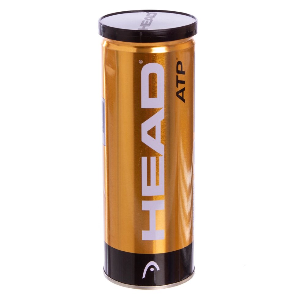 М'яч для великого тенісу HEAD (3шт) 570303 ATP METAL CAN (у вакуумній упаковці, салатовий) від компанії Спортивний інтернет - магазин "One Sport" - фото 1