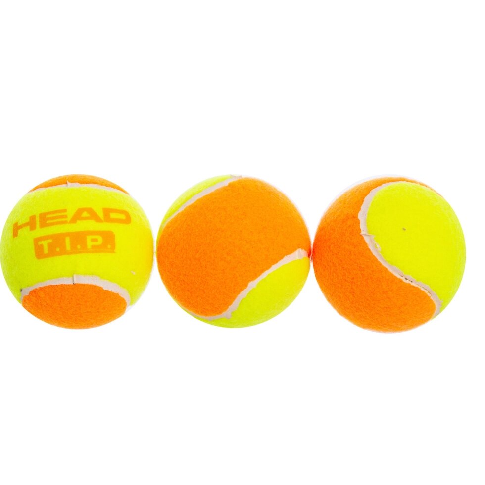 М'яч для великого тенісу HEAD (3шт) 578223 TIP-OR (для дітей 8-9 років, в пакеті, помаранчевий-салатовий) від компанії Спортивний інтернет - магазин "One Sport" - фото 1
