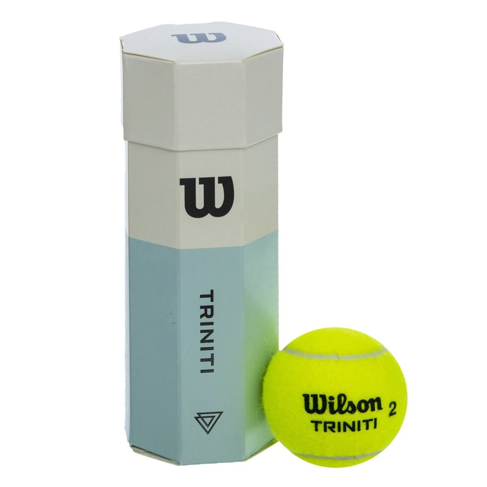 М'яч для великого тенісу WILSON (3шт) WRT125200 TRINITI (в упаковці, салатовий) від компанії Спортивний інтернет - магазин "One Sport" - фото 1