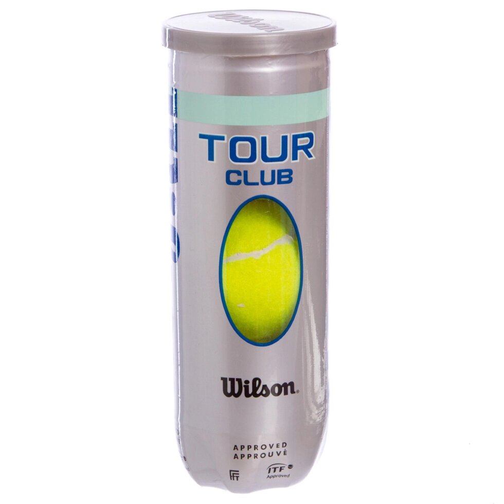 М'яч для великого тенісу WLS TOUR CLUB (3шт) T1054 від компанії Спортивний інтернет - магазин "One Sport" - фото 1
