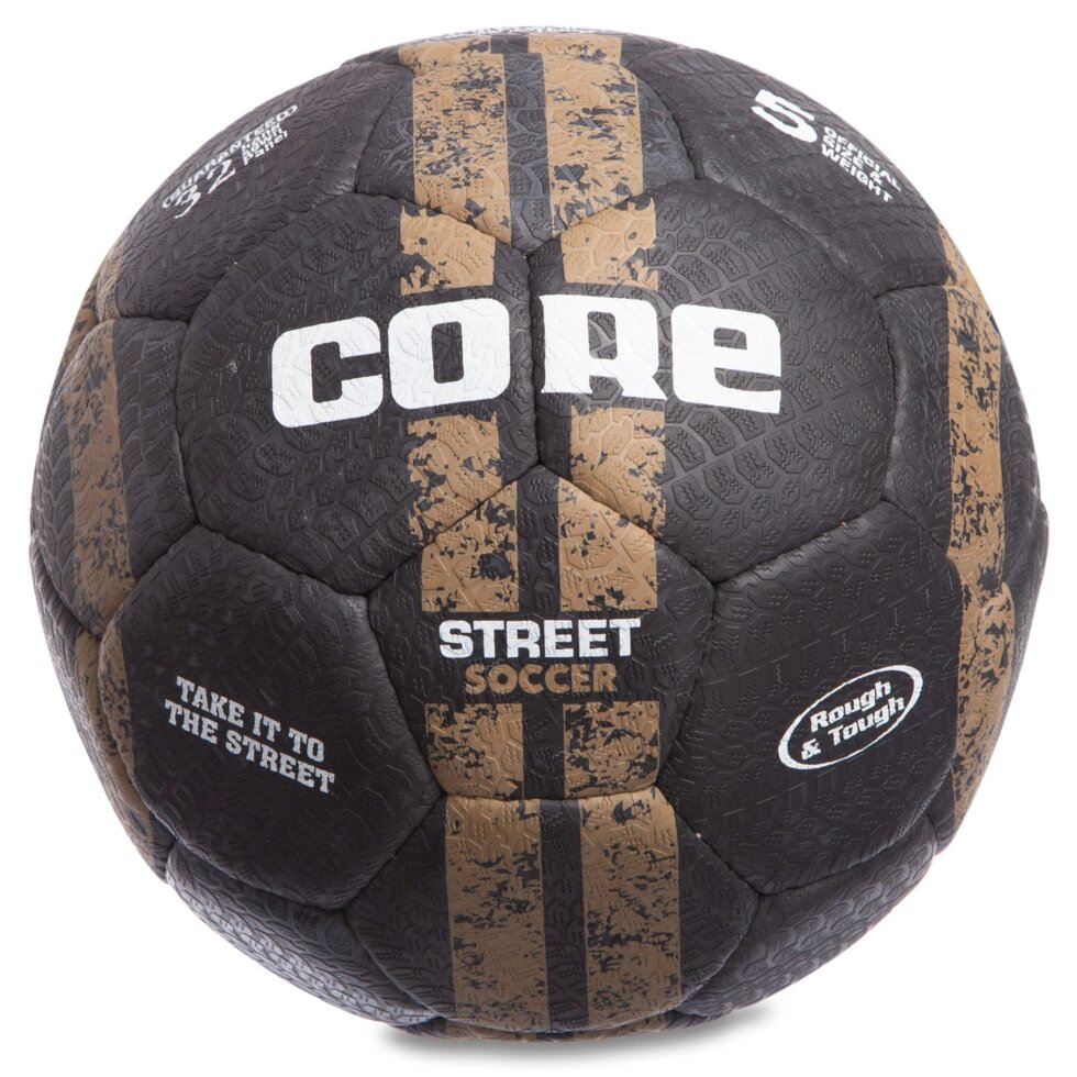 М'яч для вуличного футболу №5 покриття спінена гума CORE STREET SOCCER CRS-044 (№5, 4 сл., зшитий вручну) від компанії Спортивний інтернет - магазин "One Sport" - фото 1