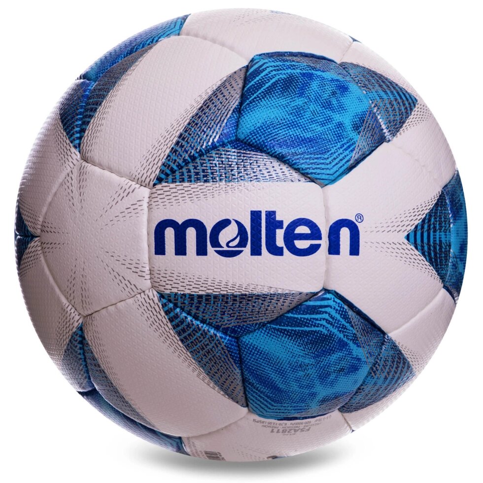 М'яч футбольний MOLTEN F5A2811 №5 PU синій від компанії Спортивний інтернет - магазин "One Sport" - фото 1