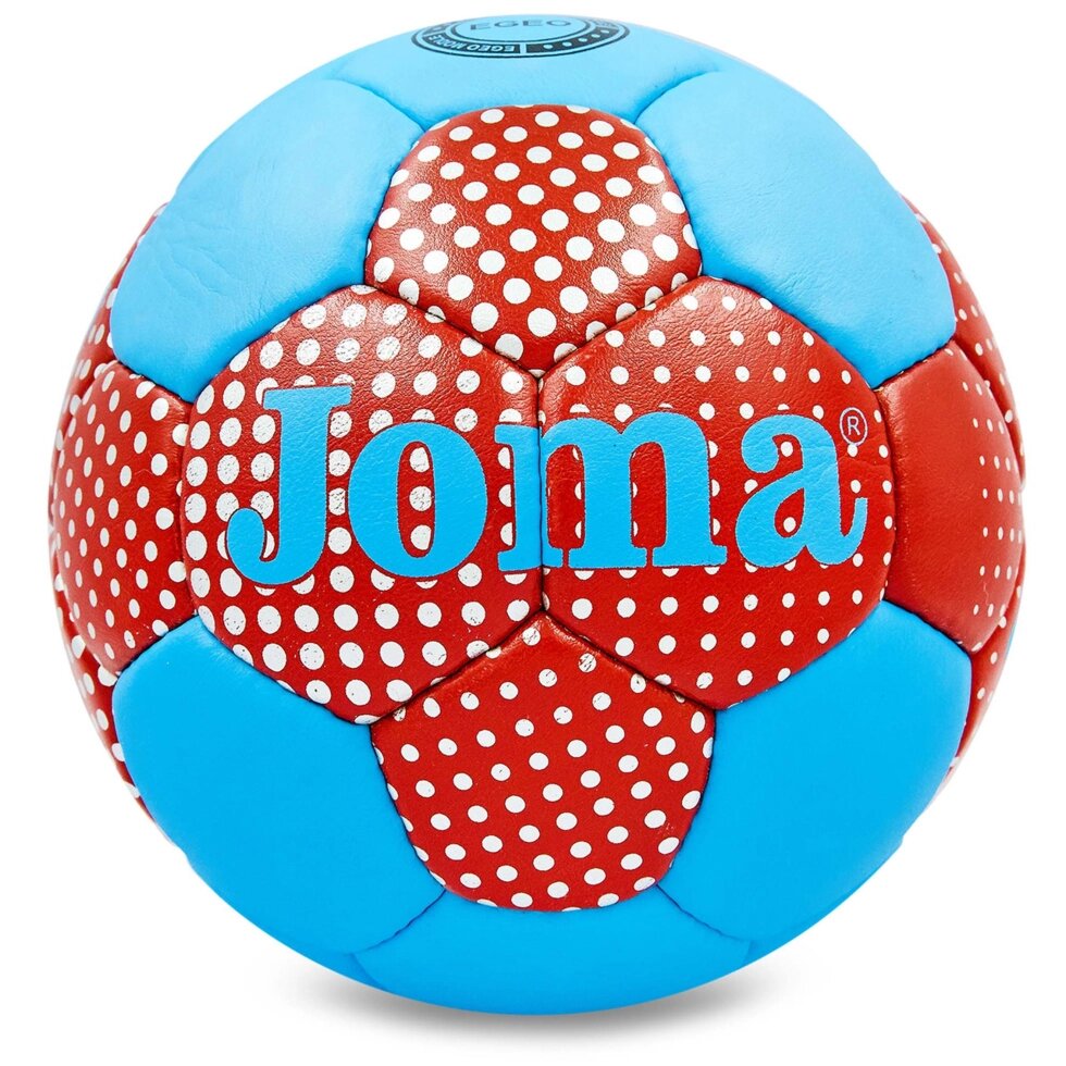 М'яч футбольний №4 CORD JM JOM-10-4 (5 сл., зшитий вручну, зелений-червоний, синій-чорний, синій-червоний) від компанії Спортивний інтернет - магазин "One Sport" - фото 1