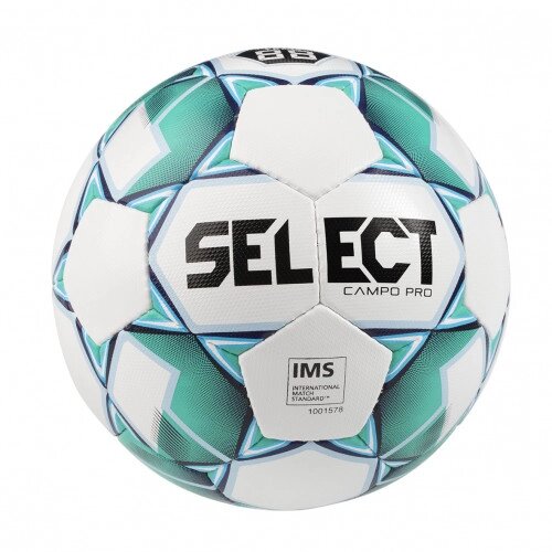 М'яч футбольний №4 SELECT CAMPO PRO (FPUS 1300, білий-зелений) від компанії Спортивний інтернет - магазин "One Sport" - фото 1