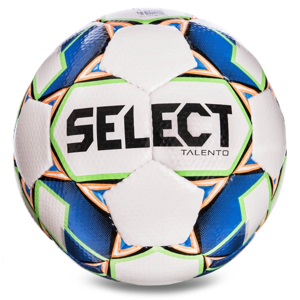 М'яч футбольний №4 SELECT TALENTO (FPUS 1400, білий-синій) від компанії Спортивний інтернет - магазин "One Sport" - фото 1
