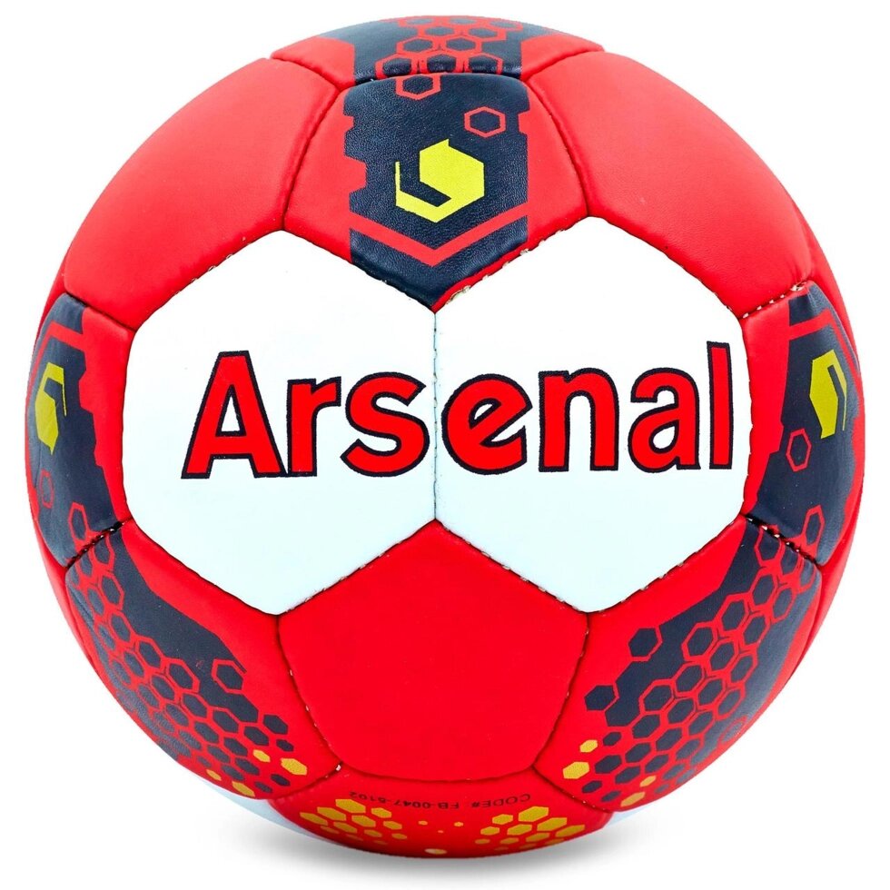 М'яч футбольний №5 Гриппи 5сл. ARSENAL FB-0047-5102 (№5, 5 сл., зшитий вручну) від компанії Спортивний інтернет - магазин "One Sport" - фото 1