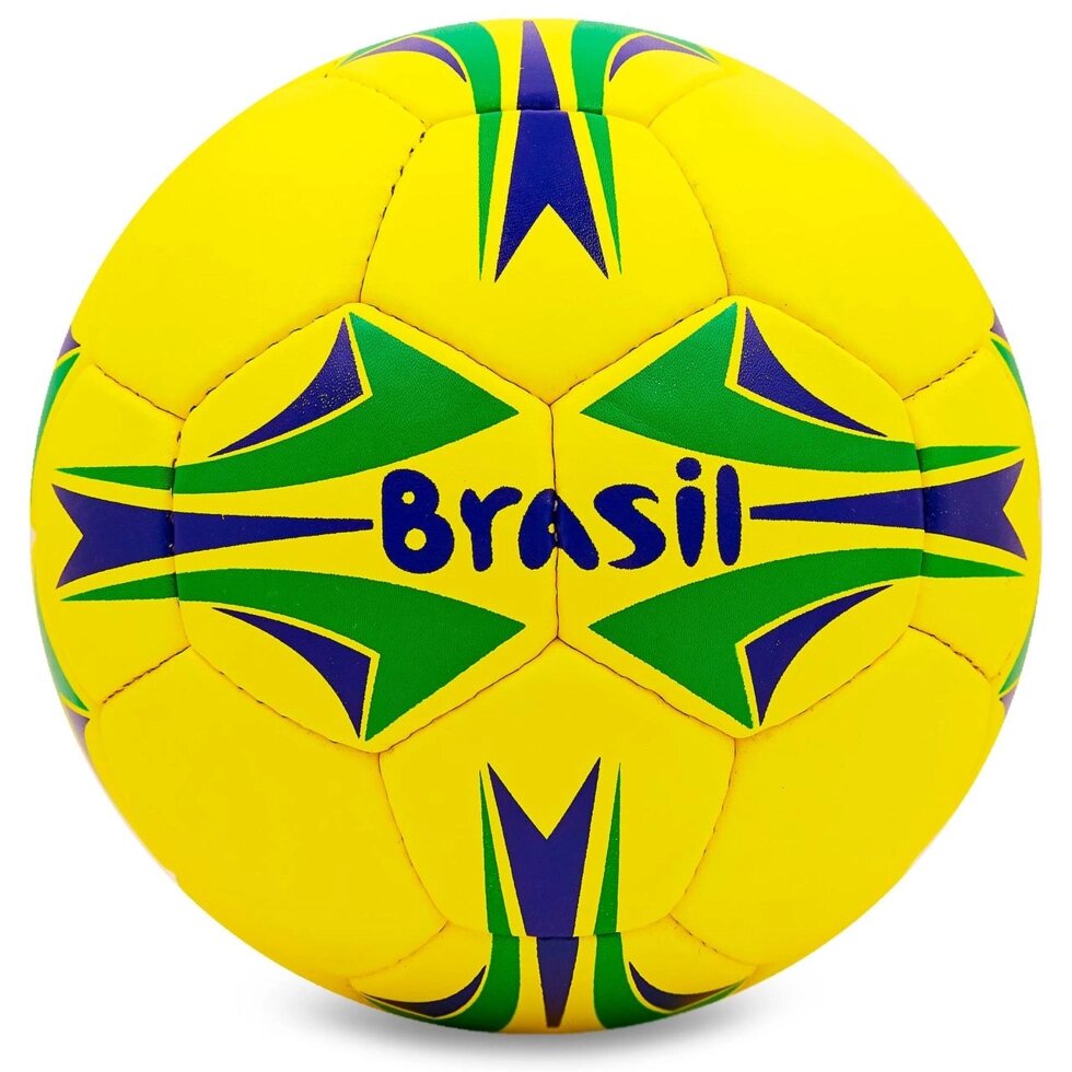 М'яч футбольний №5 Гриппи 5сл. BRASIL FB-0047-3689 (№5, 5 сл., зшитий вручну) від компанії Спортивний інтернет - магазин "One Sport" - фото 1