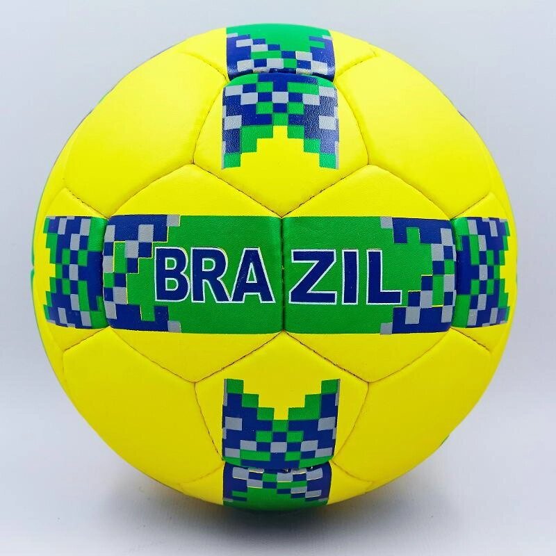 М'яч футбольний №5 Гриппи 5сл. BRAZIL FB-0126 (№5, 5 сл., зшитий вручну) від компанії Спортивний інтернет - магазин "One Sport" - фото 1