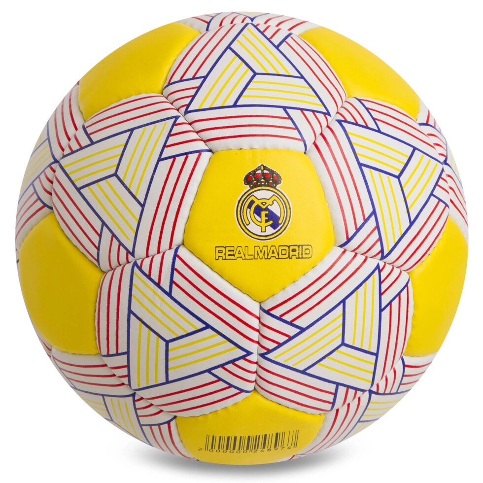 М'яч футбольний №5 Гриппи 5сл. REAL MADRID FB-0694 (№5, 5 сл., зшитий вручну) від компанії Спортивний інтернет - магазин "One Sport" - фото 1