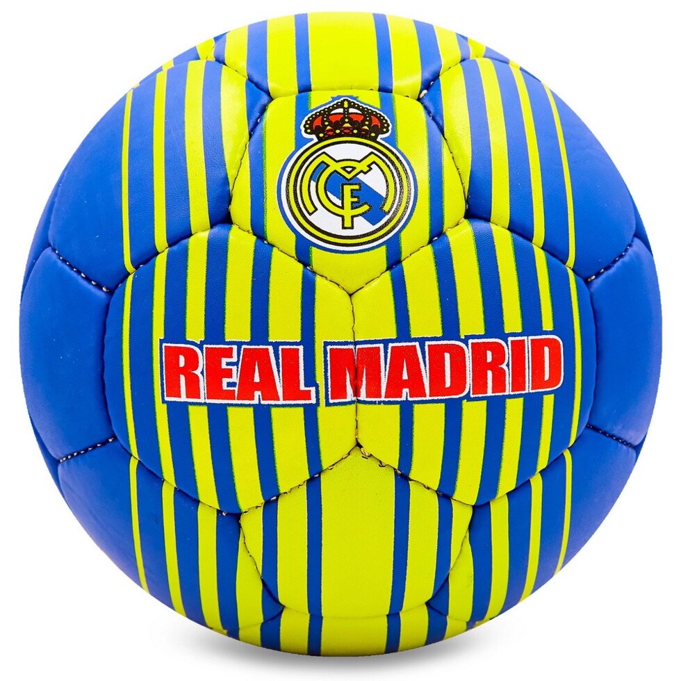 М'яч футбольний №5 Гриппи 5сл. REAL MADRID FB-6684 (№5, 5 сл., зшитий вручну) від компанії Спортивний інтернет - магазин "One Sport" - фото 1