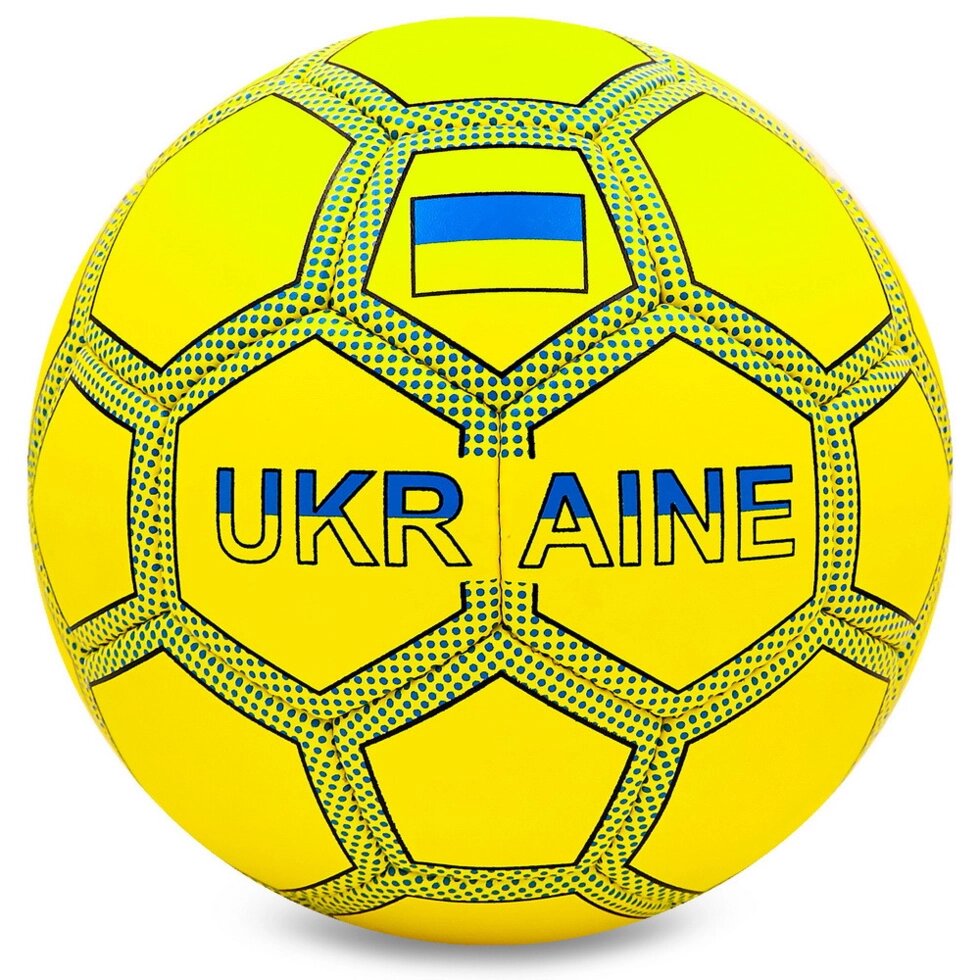 М'яч футбольний №5 Гриппи 5сл. UKRAINE FB-0047-768 (№5, 5 сл., зшитий вручну) від компанії Спортивний інтернет - магазин "One Sport" - фото 1