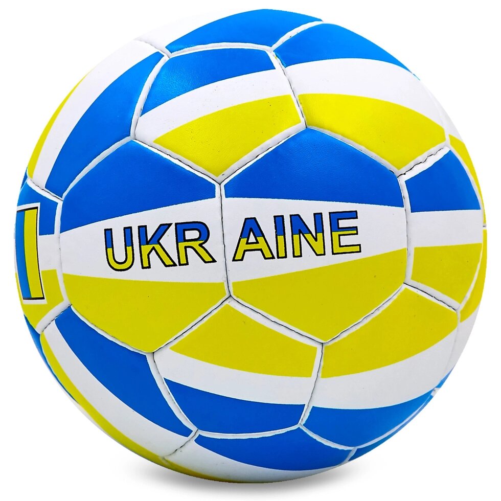 М'яч футбольний №5 Гриппи 5сл. UKRAINE FB-0047-784 (№5, 5 сл., зшитий вручну) від компанії Спортивний інтернет - магазин "One Sport" - фото 1
