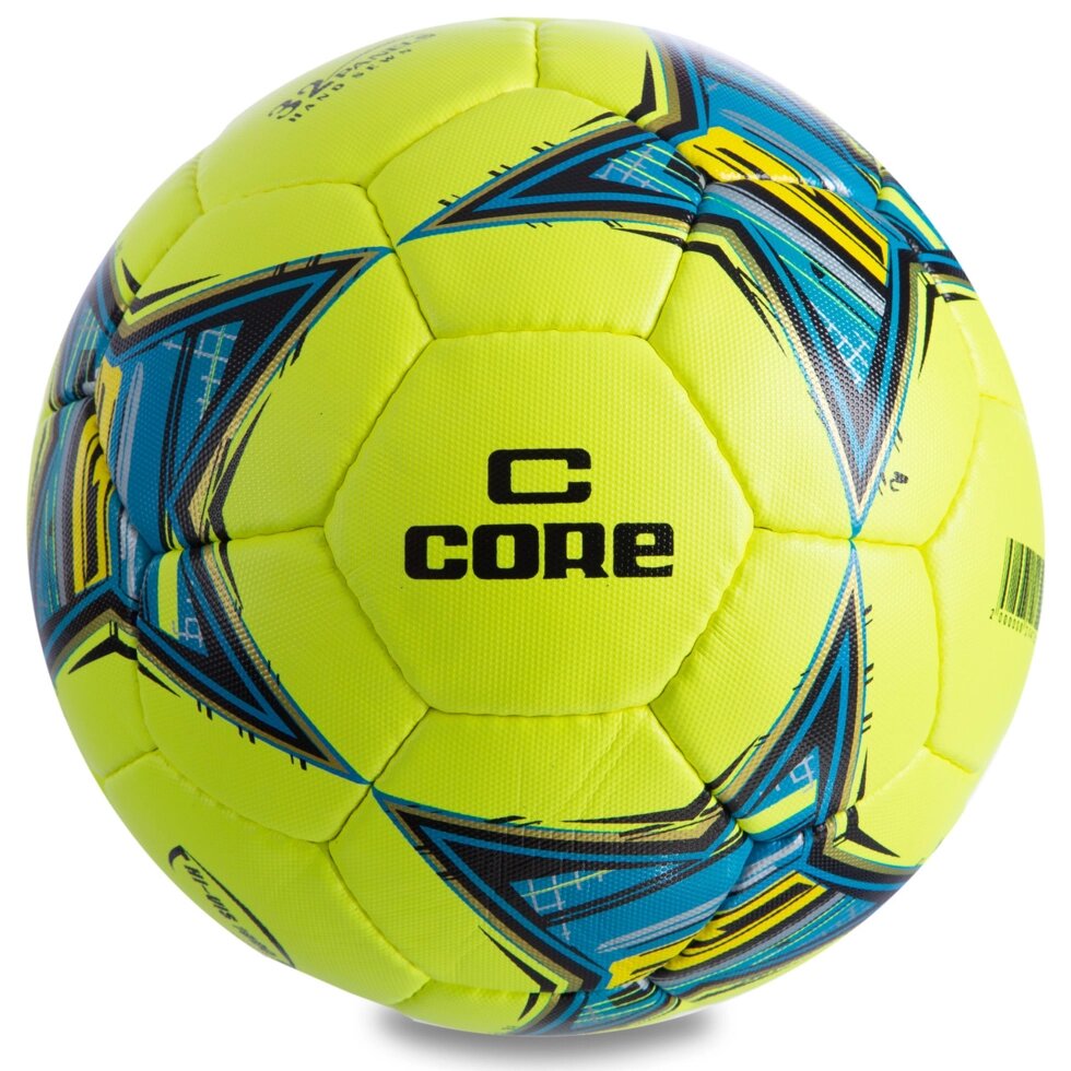 М'яч футбольний №5 PU ламін. CORE HI VIS1000 CR-018 (№5, 4 сл., зшитий вручну, лимонний) від компанії Спортивний інтернет - магазин "One Sport" - фото 1