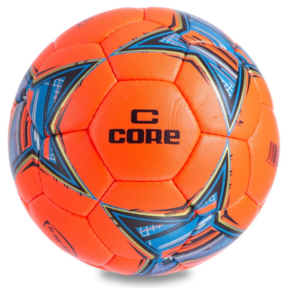 М'яч футбольний №5 PU ламін. CORE HI VIS1000 CR-019 (№5, 4 сл., зшитий вручну, червоний) від компанії Спортивний інтернет - магазин "One Sport" - фото 1