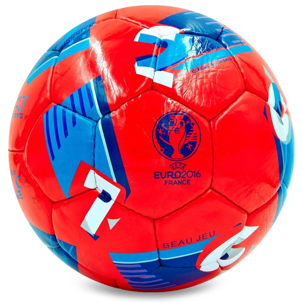 М'яч футбольний №5 PU ламін. EURO-2016 FB-5213 (№5, 5 сл., зшитий вручну) від компанії Спортивний інтернет - магазин "One Sport" - фото 1