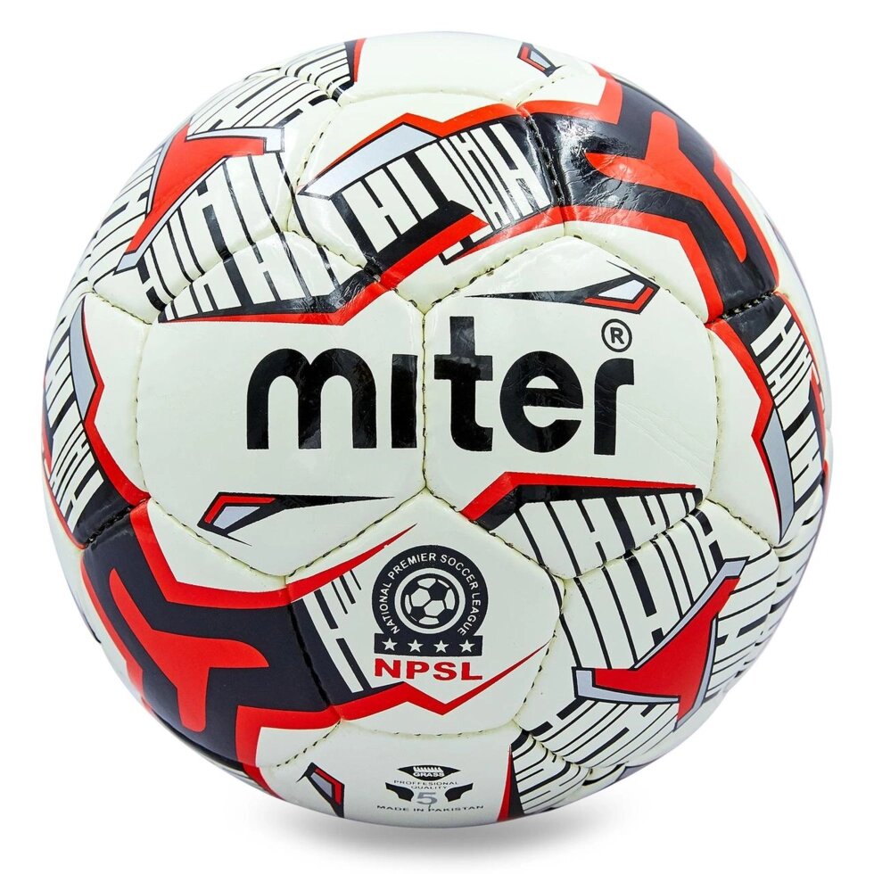 М'яч футбольний №5 PU ламін. MITER MR-16 (№5, 5 сл., зшитий вручну, кольори в асортименті) від компанії Спортивний інтернет - магазин "One Sport" - фото 1
