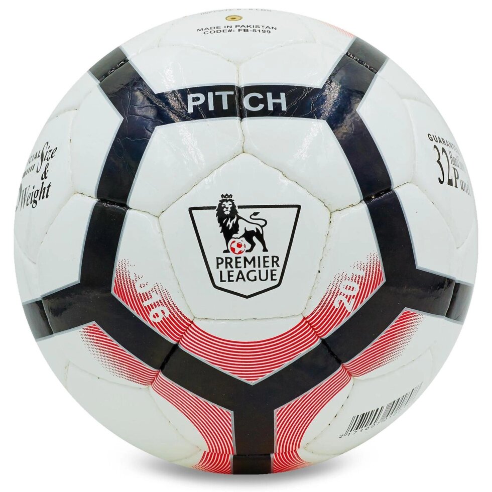 М'яч футбольний №5 PU ламін. PREMIER LEAGUE FB-5199 (№5, 5 сл., зшитий вручну) від компанії Спортивний інтернет - магазин "One Sport" - фото 1