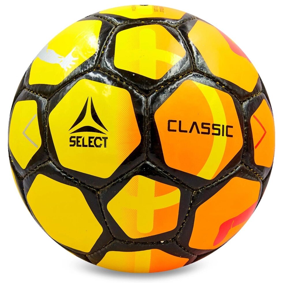 М'яч футбольний №5 PU ламін. ST CLASSIC ST-8162 помаранчевий-чорний-жовтий (№5, 5 сл., зшитий вручну) від компанії Спортивний інтернет - магазин "One Sport" - фото 1