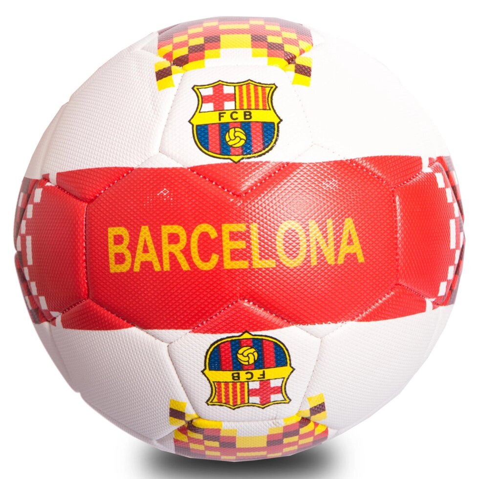 М'яч футбольний №5 PU ламін. Зшитий машинним способом Клубний BARCELONA FB-0414-2 (№5, 5сл.) від компанії Спортивний інтернет - магазин "One Sport" - фото 1
