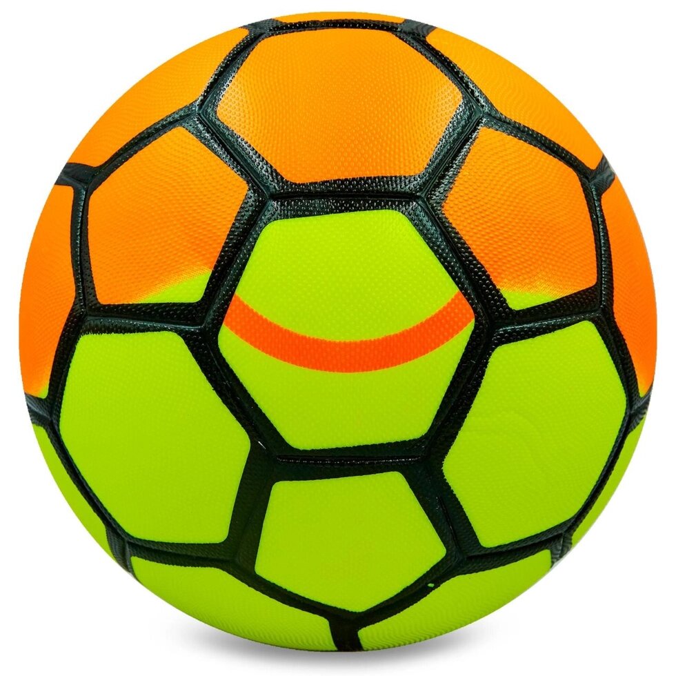 М'яч футбольний №5 PVC ламін. Клеєний ST CLASSIC FB-0084 (№5, помаранчевий-салатовий) від компанії Спортивний інтернет - магазин "One Sport" - фото 1