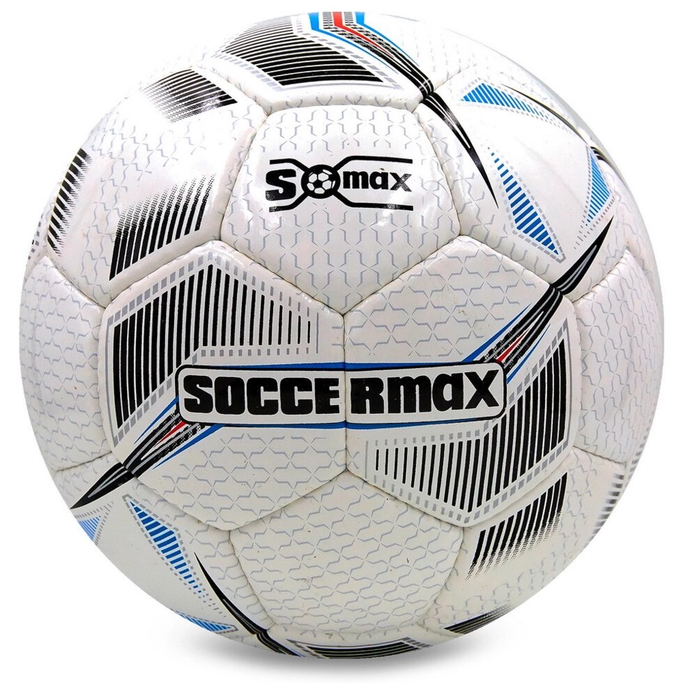 М'яч футбольний професійний №5 SOCCERMAX FIFA EN-10 (PU, білий-чорний) від компанії Спортивний інтернет - магазин "One Sport" - фото 1