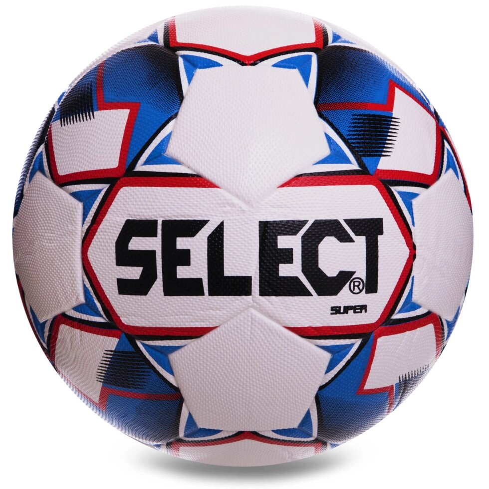 М'яч футбольний SELECT BRILLANT SUPER FB-0550 №5 PVC клеєний білий-синій від компанії Спортивний інтернет - магазин "One Sport" - фото 1