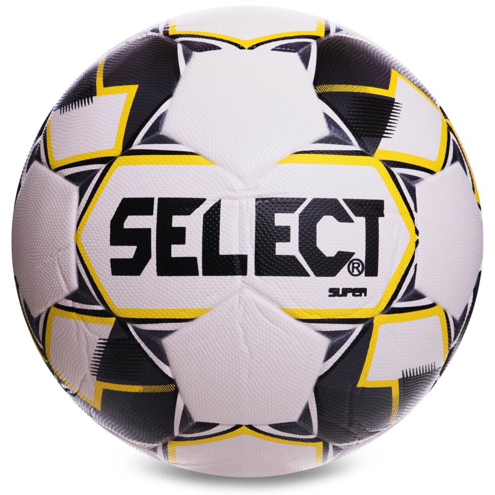 М'яч футбольний SELECT Viking NFHS FB-0552 №5 PVC клеєний білий-чорний-жовтий від компанії Спортивний інтернет - магазин "One Sport" - фото 1
