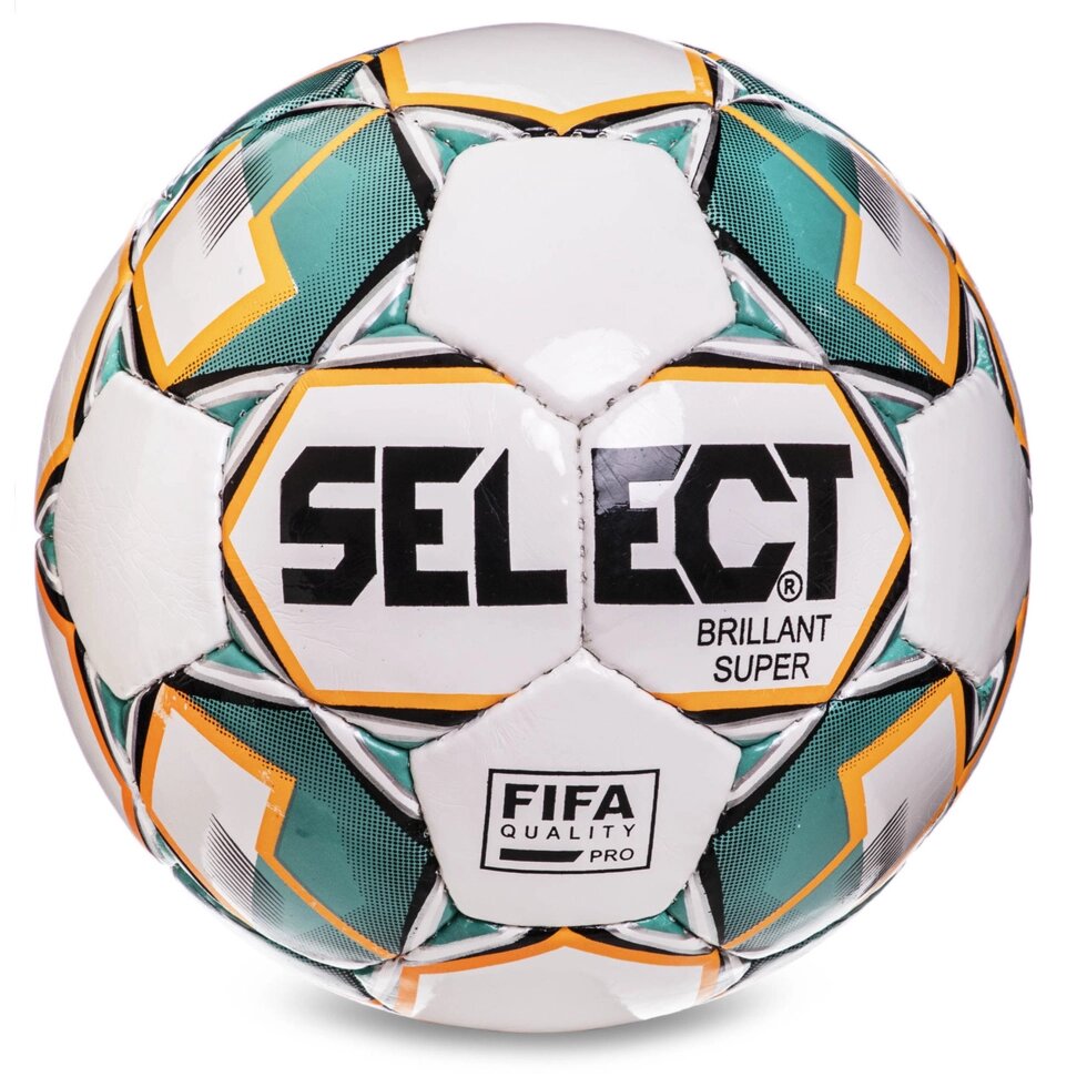 М'яч футбольний ST BRILLANT SUPER FIFA FB-2966 №5 PU білий-зелений від компанії Спортивний інтернет - магазин "One Sport" - фото 1