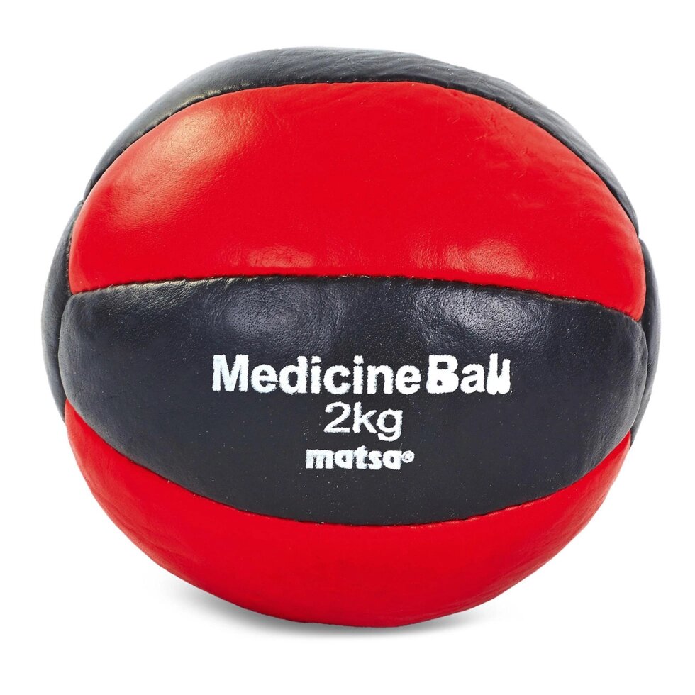 М'яч медичний медбол MATSA Medicine Ball ME-0241-2 2кг (верх-шкіра, наповнювач-пісок, d-16см, від компанії Спортивний інтернет - магазин "One Sport" - фото 1