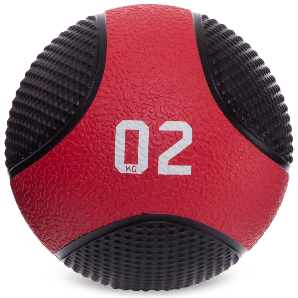 М'яч медичний медбол Medicine Ball FI-2824-2 2кг (гума, d-см, чорний) від компанії Спортивний інтернет - магазин "One Sport" - фото 1