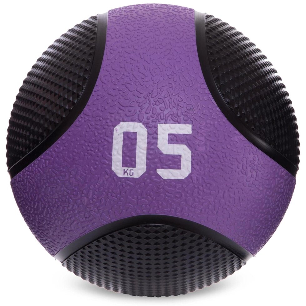 М'яч медичний медбол Medicine Ball FI-2824-5 5кг (гума, d-см, чорний) від компанії Спортивний інтернет - магазин "One Sport" - фото 1