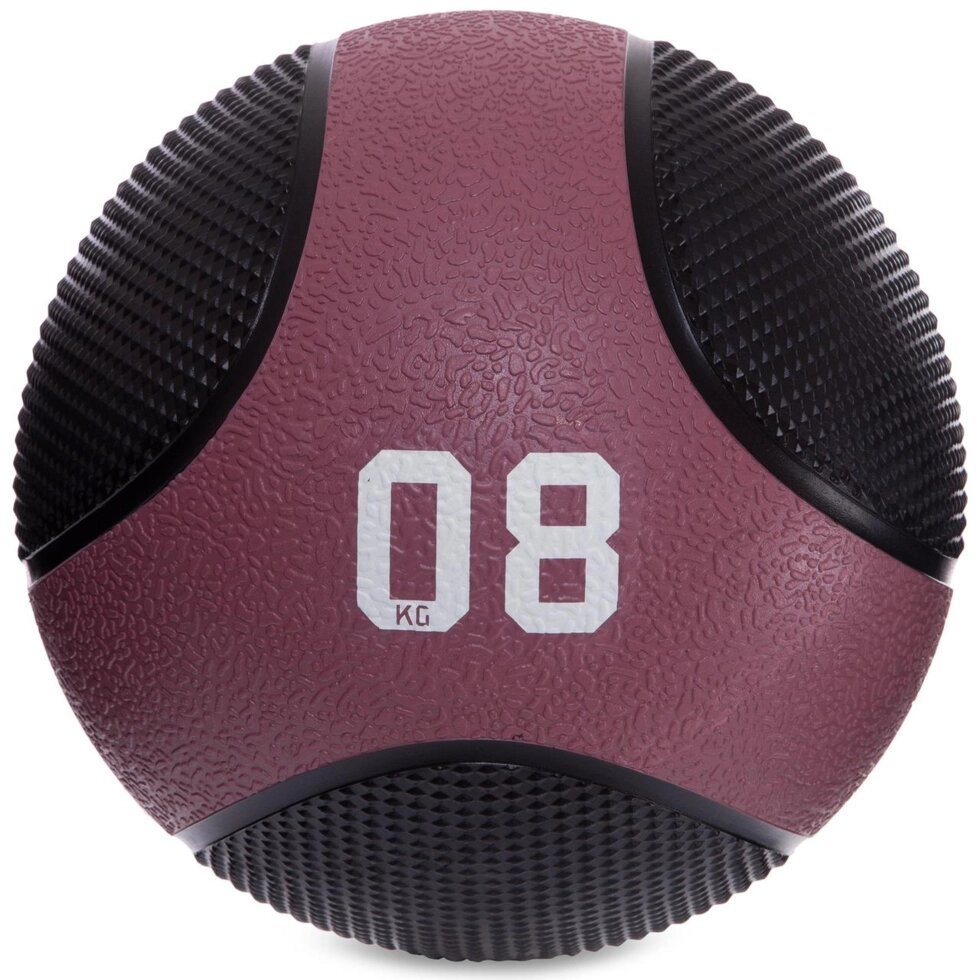 М'яч медичний медбол Medicine Ball FI-2824-8 8кг (гума, d-см, чорний) від компанії Спортивний інтернет - магазин "One Sport" - фото 1