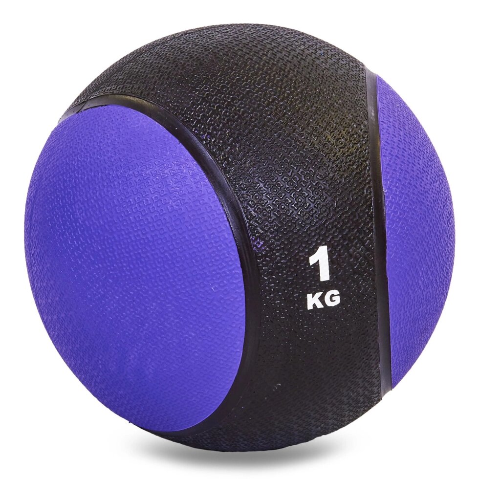 М'яч медичний медбол Record Medicine Ball C-2660-1 1кг (верх-гума, наповнювач-пісок, d-19,5 см, кольору в від компанії Спортивний інтернет - магазин "One Sport" - фото 1