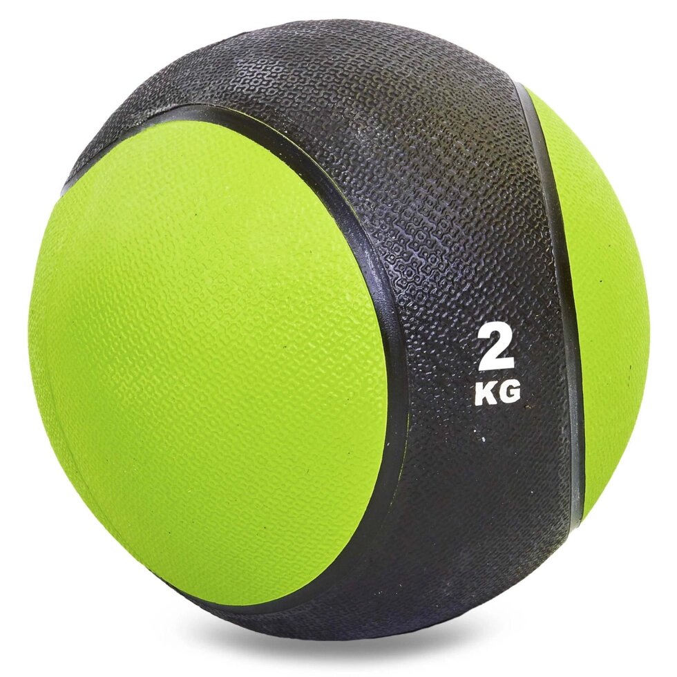 М'яч медичний медбол Record Medicine Ball C-2660-2 2кг (верх-гума, наповнювач-пісок, d-19,5 см, кольору в від компанії Спортивний інтернет - магазин "One Sport" - фото 1
