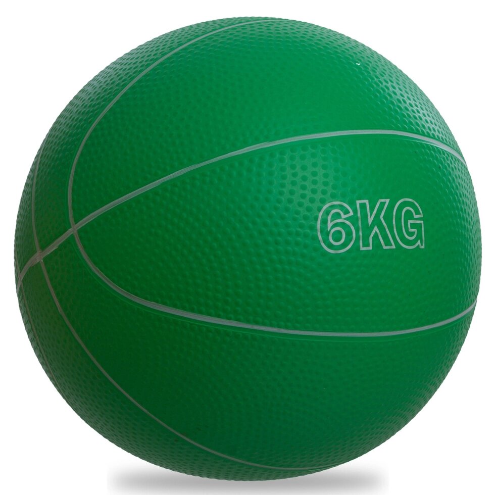 М'яч медичний медбол Record Medicine Ball SC-8407-6 6кг (верх-гума, наповнювач-пісок, d-20см, кольори в від компанії Спортивний інтернет - магазин "One Sport" - фото 1