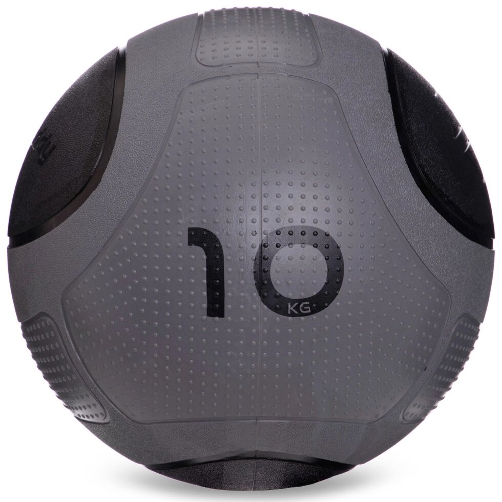 М'яч медичний медбол Zelart Medicine Ball FI-2620-10 10кг сірий-чорний від компанії Спортивний інтернет - магазин "One Sport" - фото 1