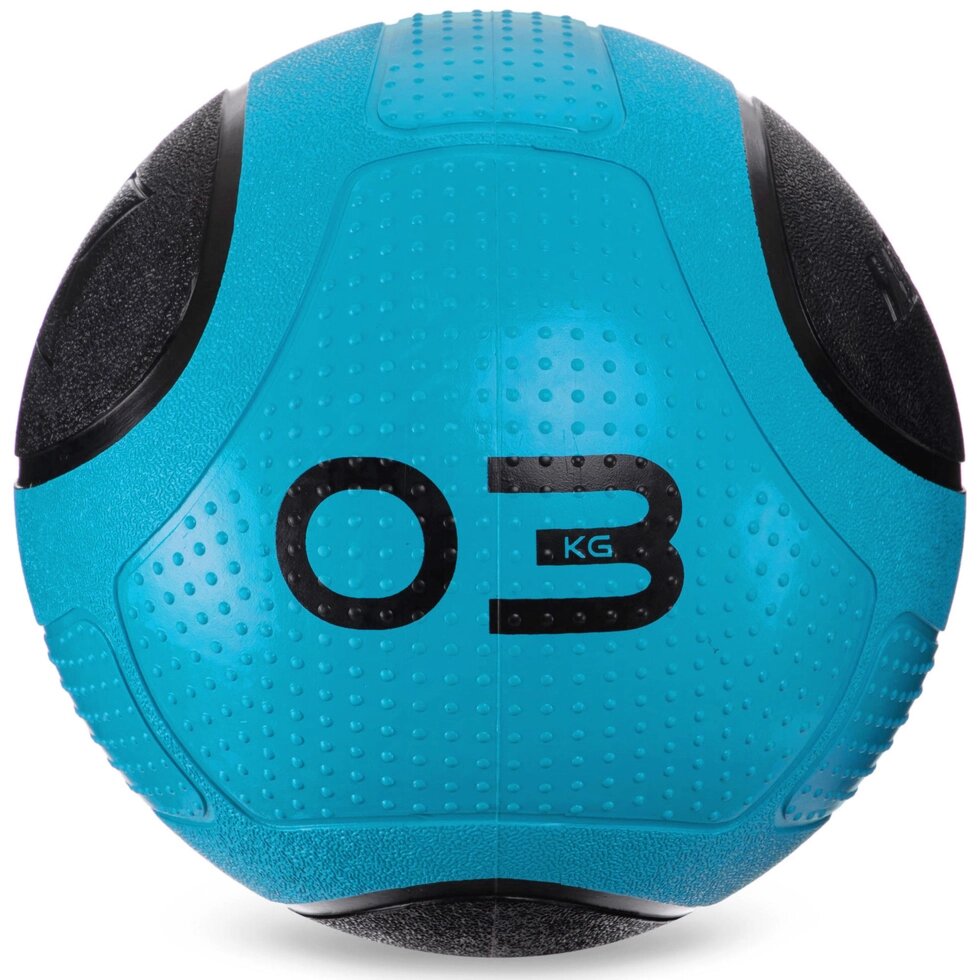 М'яч медичний медбол Zelart Medicine Ball FI-2620-3 3кг синій-чорний від компанії Спортивний інтернет - магазин "One Sport" - фото 1