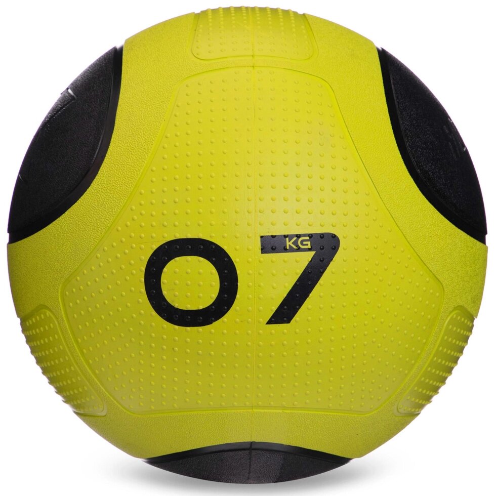 М'яч медичний медбол Zelart Medicine Ball FI-2620-7 7кг зелений-чорний від компанії Спортивний інтернет - магазин "One Sport" - фото 1