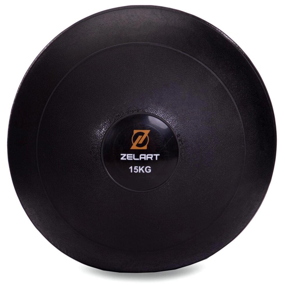 М'яч медичний слембол для кроссфита Zelart SLAM BALL FI-2672-15 15кг чорний від компанії Спортивний інтернет - магазин "One Sport" - фото 1