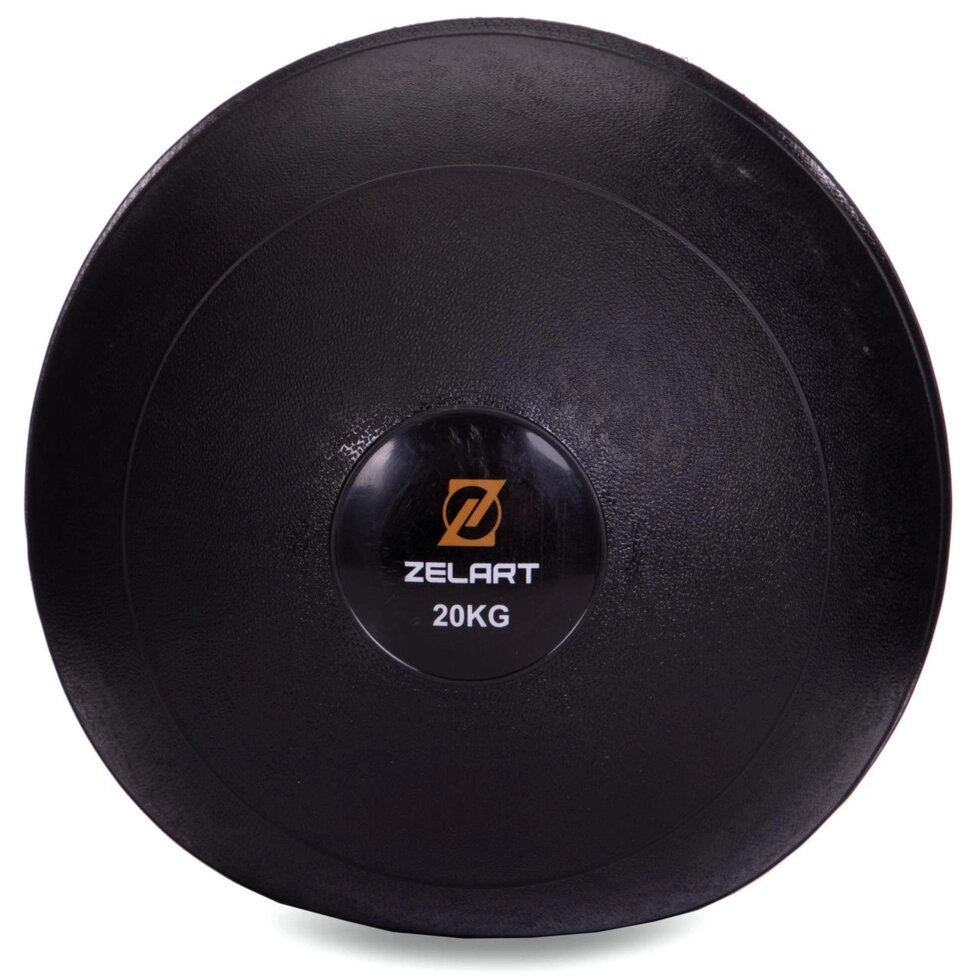 М'яч медичний слембол для кроссфита Zelart SLAM BALL FI-2672-20 20кг чорний від компанії Спортивний інтернет - магазин "One Sport" - фото 1