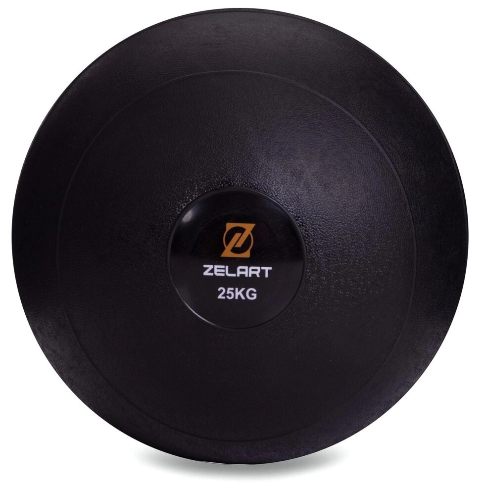 М'яч медичний слембол для кроссфита Zelart SLAM BALL FI-2672-25 25кг чорний від компанії Спортивний інтернет - магазин "One Sport" - фото 1