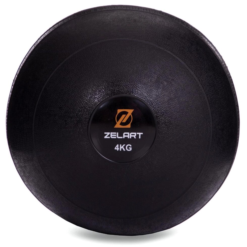М'яч медичний слембол для кроссфита Zelart SLAM BALL FI-2672-4 4кг чорний від компанії Спортивний інтернет - магазин "One Sport" - фото 1