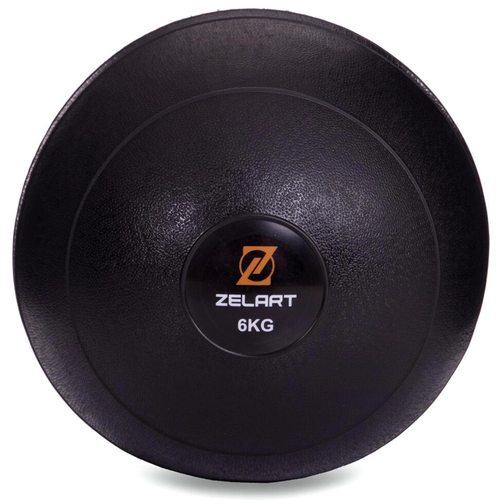 М'яч медичний слембол для кроссфита Zelart SLAM BALL FI-2672-6 6кг чорний від компанії Спортивний інтернет - магазин "One Sport" - фото 1