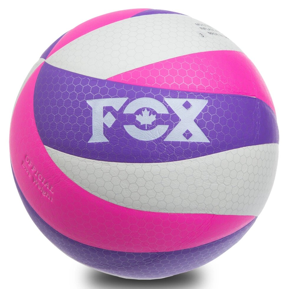 М'яч волейбольний Клеєний PU FOX SD-V8005 (PU з сотами, №5, 5 сл., клеєний) від компанії Спортивний інтернет - магазин "One Sport" - фото 1