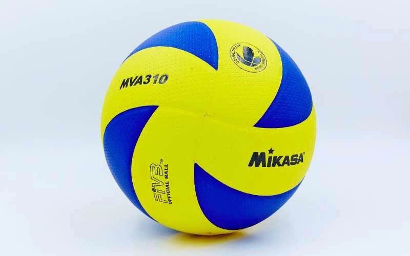 М'яч волейбольний Клеєний PU MIK VB-4575 MVA-310 (PU-2, №5, 5 сл., клеєний) від компанії Спортивний інтернет - магазин "One Sport" - фото 1