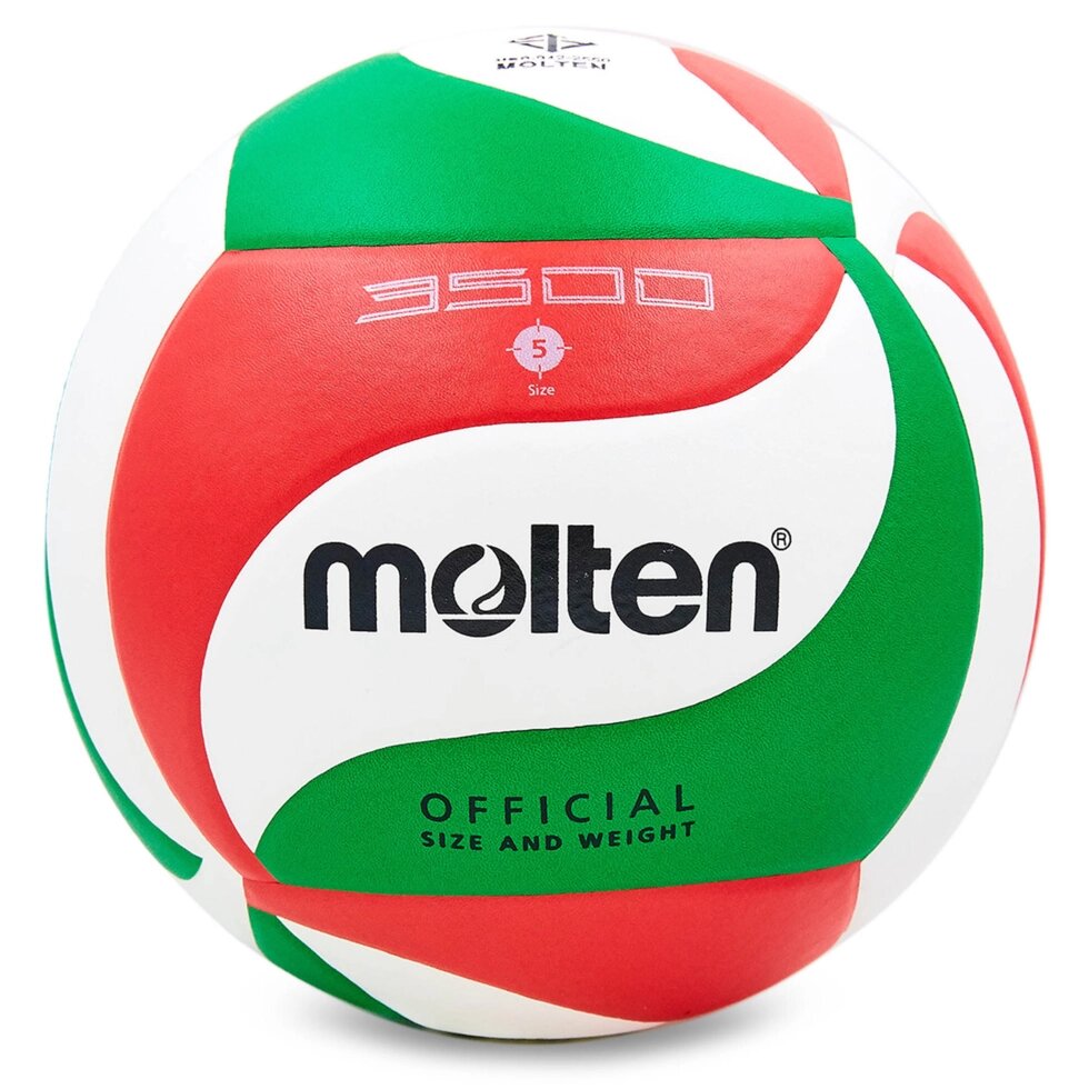 М'яч волейбольний Клеєний PU MOLTEN V5M3500 (PU, №5, 3 шари, клеєний) від компанії Спортивний інтернет - магазин "One Sport" - фото 1