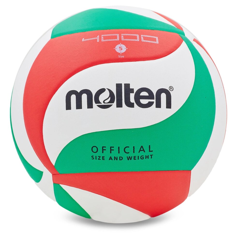 М'яч волейбольний Клеєний PU MOLTEN V5M4000 (PU, №5, 5 сл., клеєний) від компанії Спортивний інтернет - магазин "One Sport" - фото 1