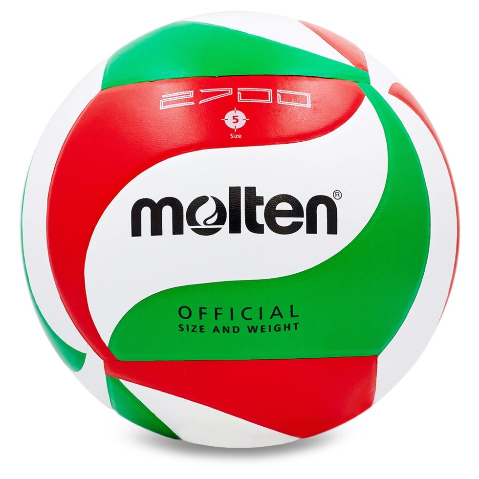 М'яч волейбольний MOLTEN V5M2700 №5 PU клеєний від компанії Спортивний інтернет - магазин "One Sport" - фото 1
