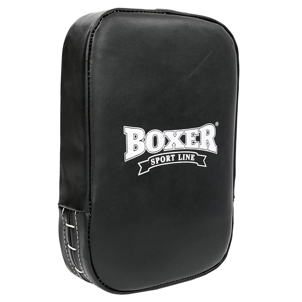 Маківара Пряма шкіряна (1шт) BOXER 1019-02 (підтримка для рук, р-р 45х30х10см, чорний) від компанії Спортивний інтернет - магазин "One Sport" - фото 1